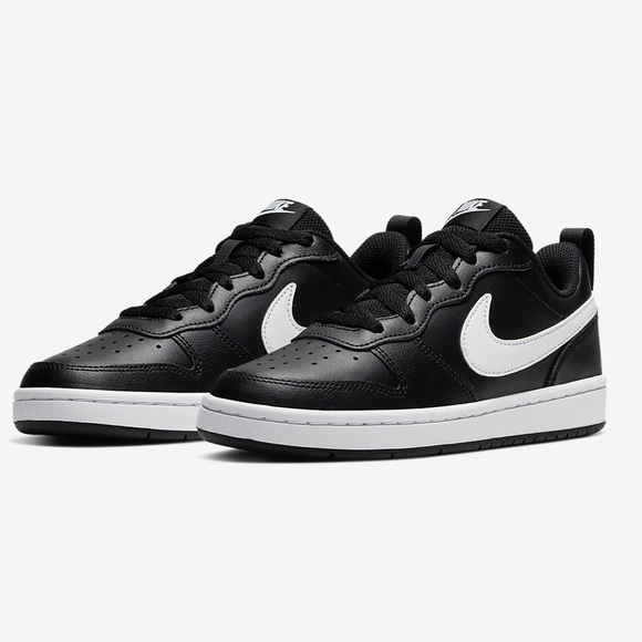 Nike Other - NIKE Court Borough Low 2 Sneakers Youth Size 6Y Black & White Leather Boys/Girls